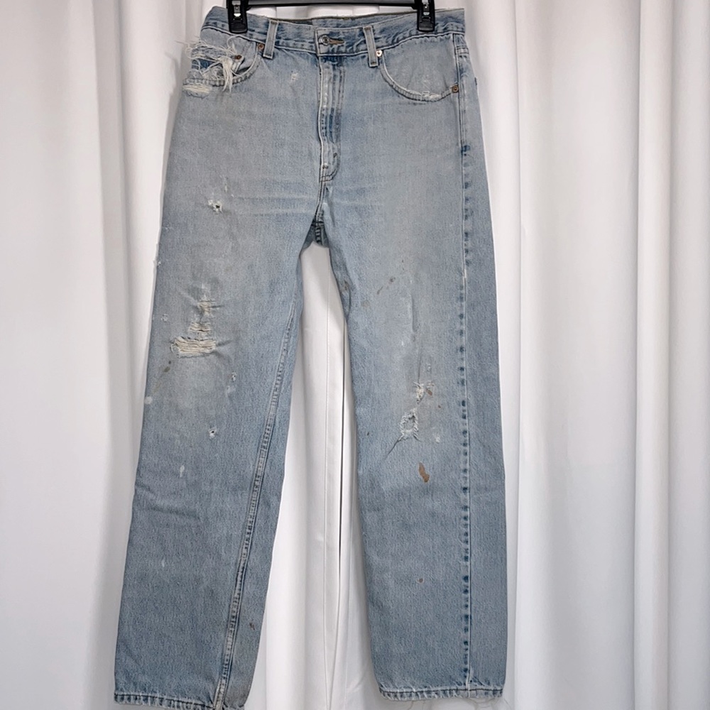 Levi’s 505 Regular Fit Vintage Distressed denim  34x30